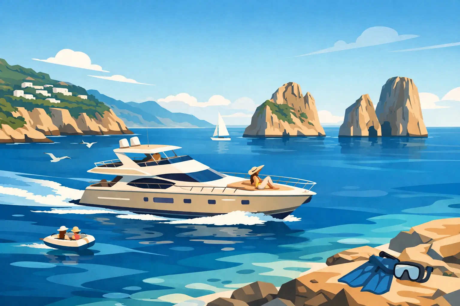 Capri Yacht Rental for a Private Day at Sea
